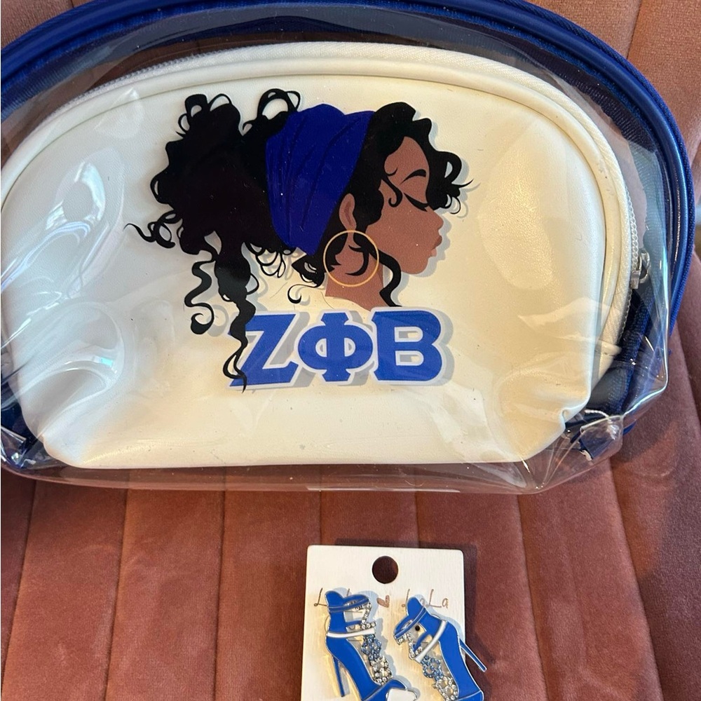 Zeta Stylish White and Blue‎ Women's Bag